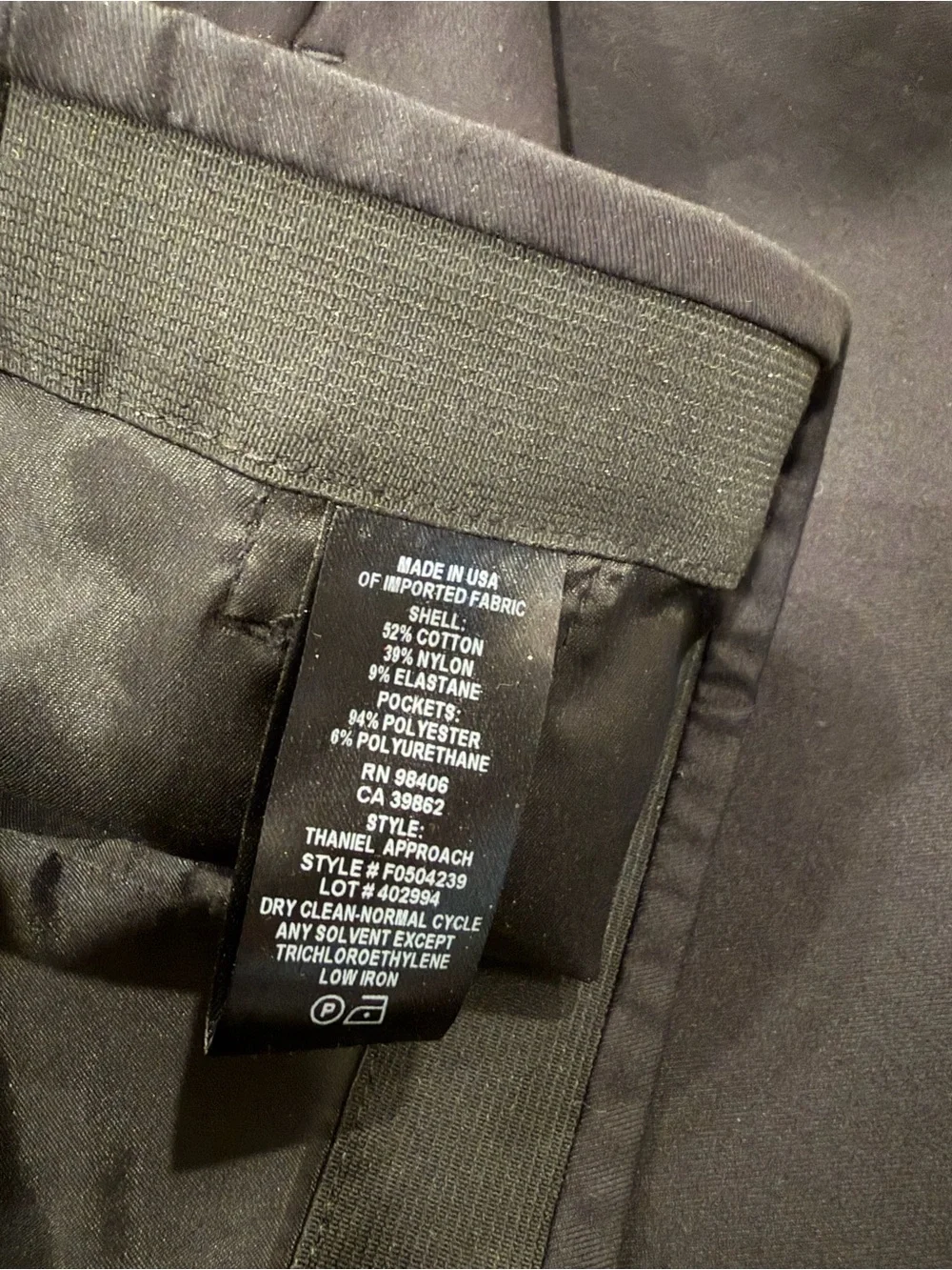 Theory Thaniel Approach Pants Black 6 NWT